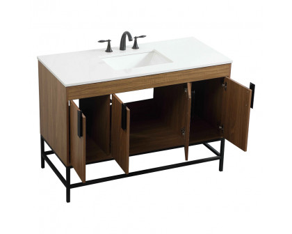 Elegant Bathroom Vanity - Walnut Brown (VF48848WB)