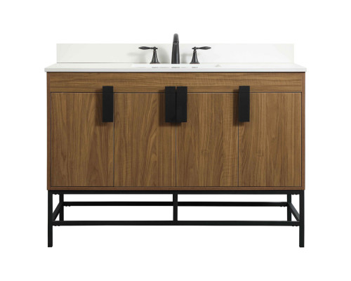 Elegant Bathroom Vanity - Walnut Brown (VF48848WB-BS)