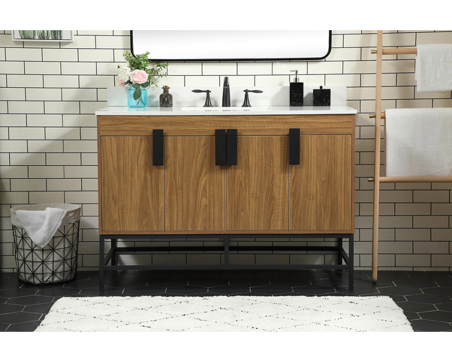 Elegant Bathroom Vanity - Walnut Brown (VF48848WB-BS)