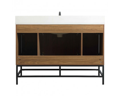 Elegant Bathroom Vanity - Walnut Brown (VF48848WB-BS)