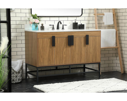 Elegant Bathroom Vanity - Walnut Brown (VF48848WB-BS)