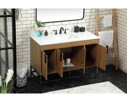 Elegant Bathroom Vanity - Walnut Brown (VF48848WB-BS)