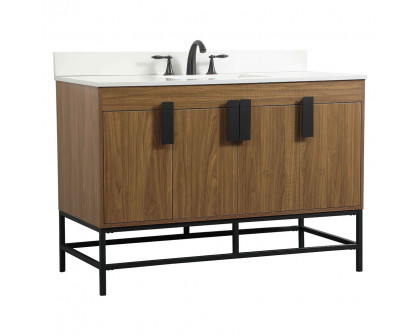 Elegant Bathroom Vanity - Walnut Brown (VF48848WB-BS)