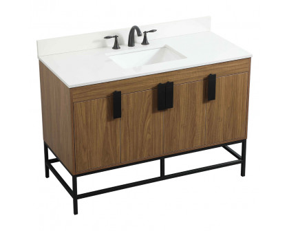 Elegant Bathroom Vanity - Walnut Brown (VF48848WB-BS)