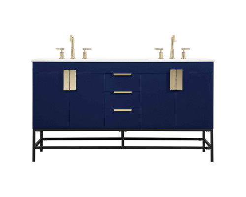 Elegant Bathroom Vanity - Blue (VF48860DMBL)