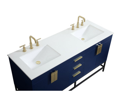 Elegant Bathroom Vanity - Blue (VF48860DMBL)