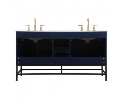 Elegant Bathroom Vanity - Blue (VF48860DMBL)