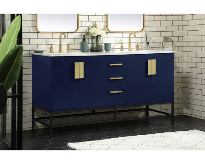 Elegant Bathroom Vanity - Blue (VF48860DMBL)