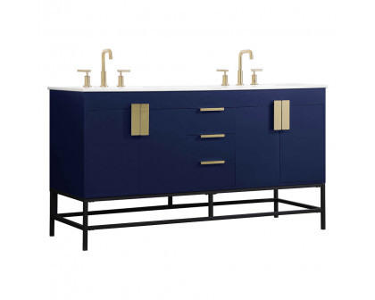 Elegant Bathroom Vanity - Blue (VF48860DMBL)