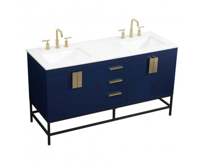 Elegant Bathroom Vanity - Blue (VF48860DMBL)