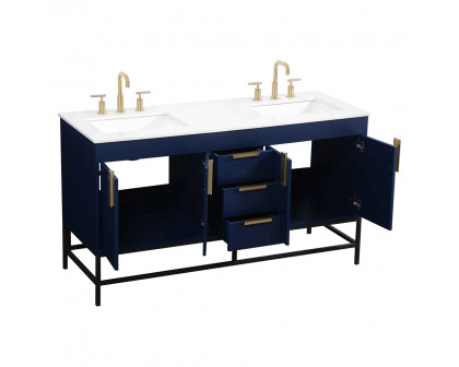 Elegant Bathroom Vanity - Blue (VF48860DMBL)