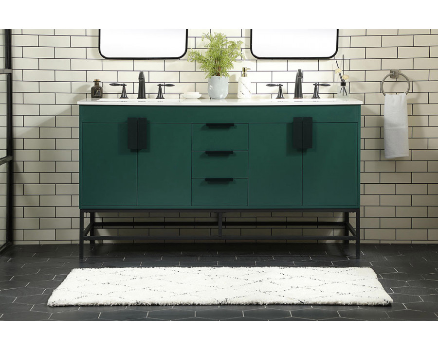 Elegant Bathroom Vanity - Green (VF48860DMGN)