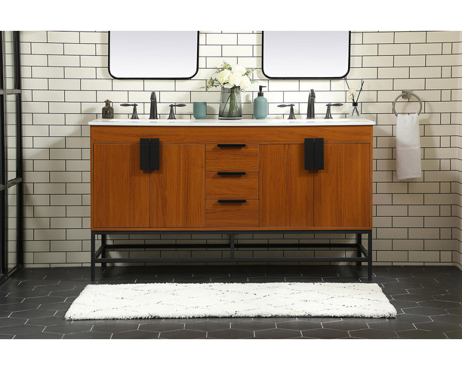 Elegant Bathroom Vanity - Teak (VF48860DMTK)