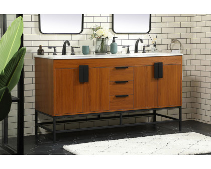 Elegant Bathroom Vanity - Teak (VF48860DMTK)