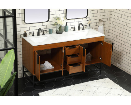 Elegant Bathroom Vanity - Teak (VF48860DMTK)