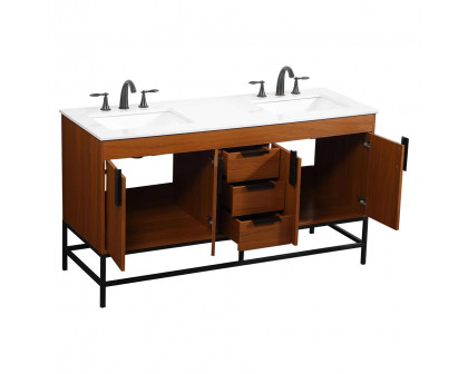 Elegant Bathroom Vanity - Teak (VF48860DMTK)