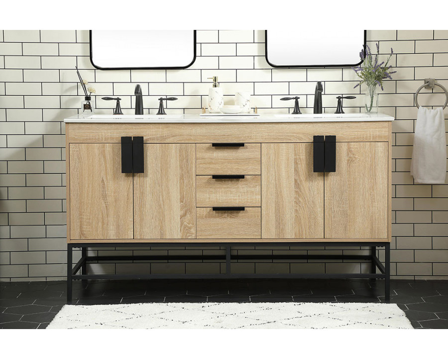 Elegant Bathroom Vanity - Mango Wood (VF48860DMW)