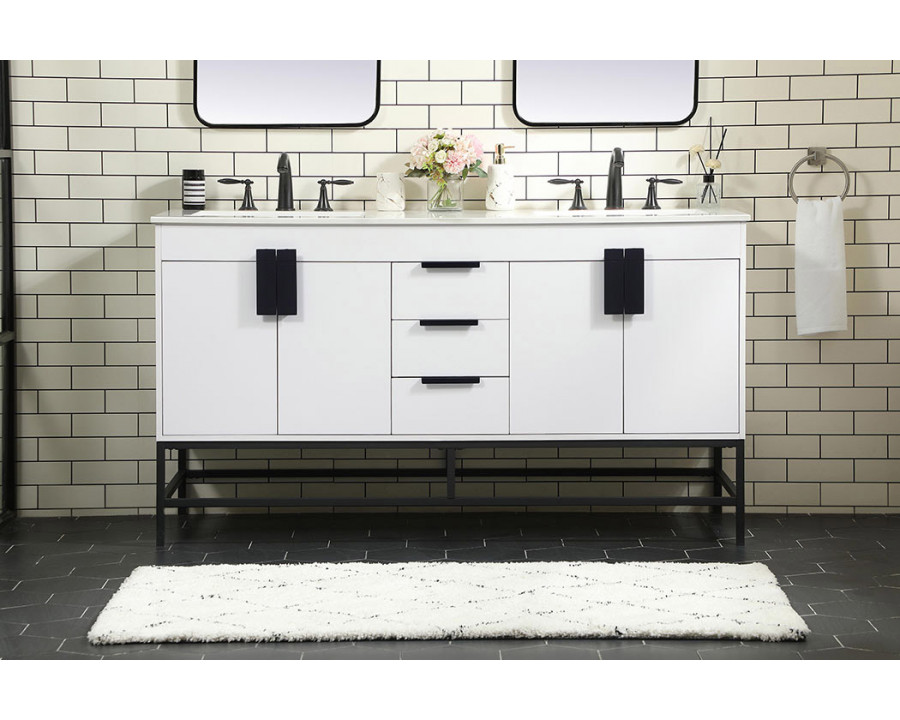 Elegant Bathroom Vanity - White (VF48860DMWH)