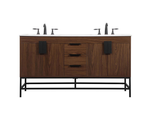 Elegant Bathroom Vanity - Walnut (VF48860DMWT)