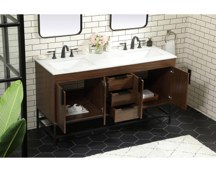 Elegant Bathroom Vanity - Walnut (VF48860DMWT)