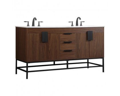 Elegant Bathroom Vanity - Walnut (VF48860DMWT)