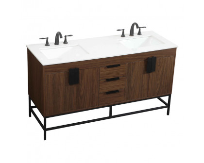 Elegant Bathroom Vanity - Walnut (VF48860DMWT)