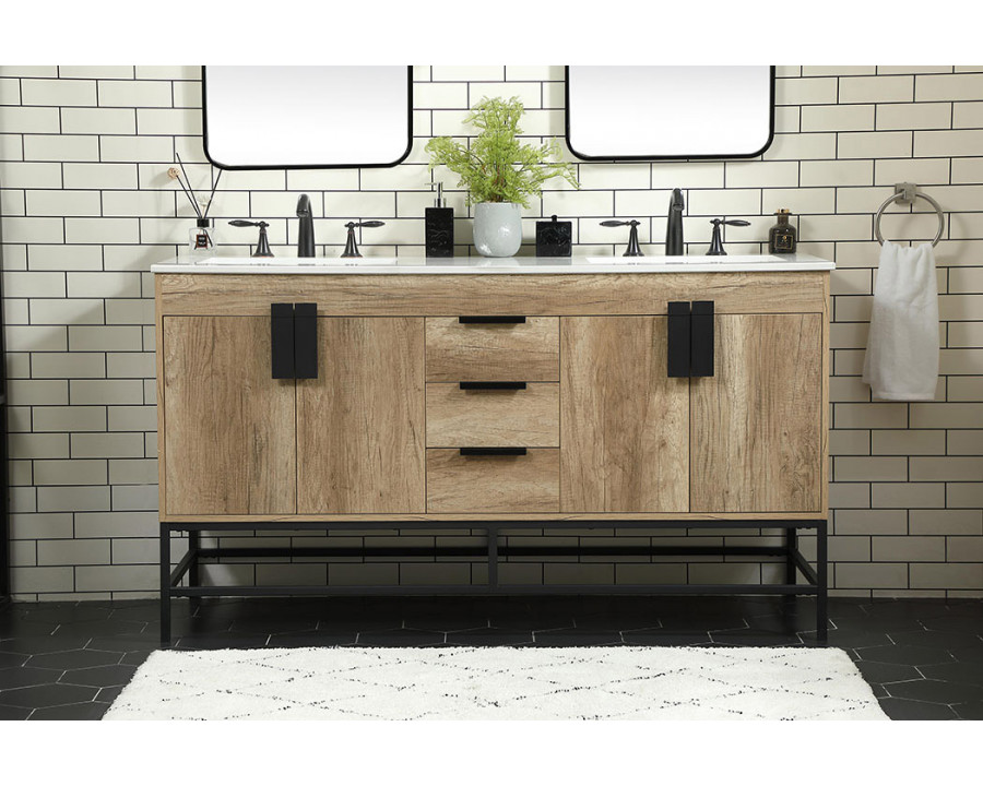 Elegant Bathroom Vanity - Natural Oak (VF48860DNT)