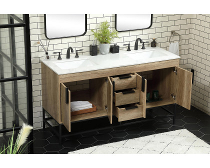 Elegant Bathroom Vanity - Natural Oak (VF48860DNT)