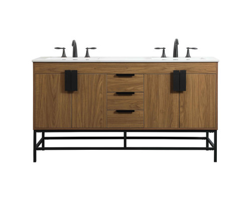 Elegant Bathroom Vanity - Walnut Brown (VF48860DWB)