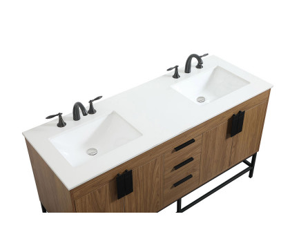 Elegant Bathroom Vanity - Walnut Brown (VF48860DWB)