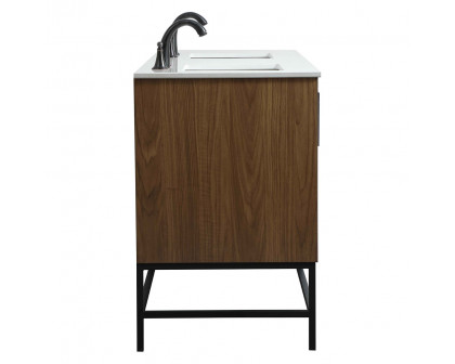 Elegant Bathroom Vanity - Walnut Brown (VF48860DWB)