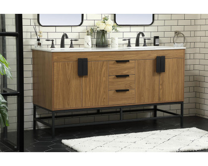 Elegant Bathroom Vanity - Walnut Brown (VF48860DWB)