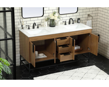 Elegant Bathroom Vanity - Walnut Brown (VF48860DWB)