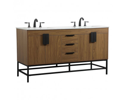 Elegant Bathroom Vanity - Walnut Brown (VF48860DWB)