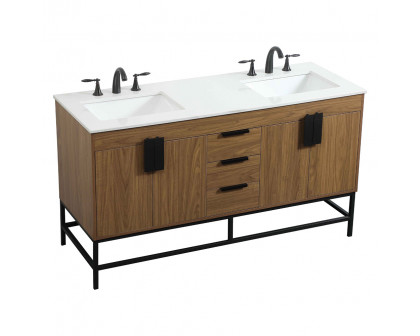 Elegant Bathroom Vanity - Walnut Brown (VF48860DWB)