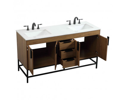 Elegant Bathroom Vanity - Walnut Brown (VF48860DWB)