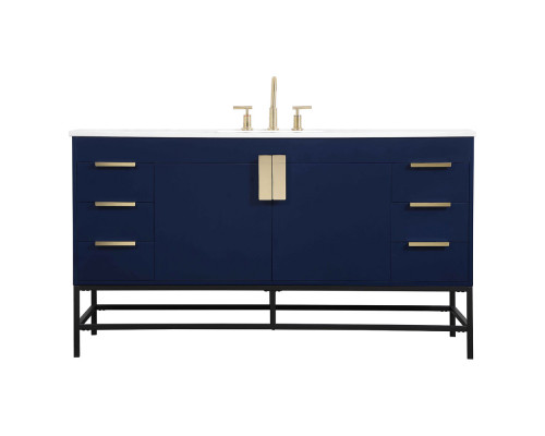 Elegant Bathroom Vanity - Blue (VF48860MBL)