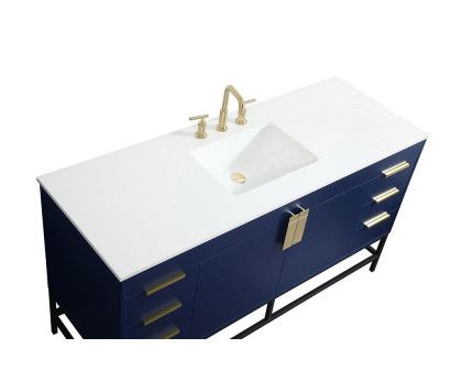 Elegant Bathroom Vanity - Blue (VF48860MBL)