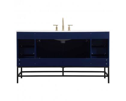 Elegant Bathroom Vanity - Blue (VF48860MBL)