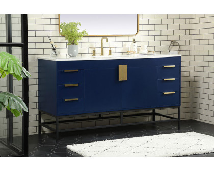 Elegant Bathroom Vanity - Blue (VF48860MBL)