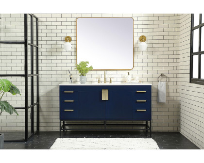 Elegant Bathroom Vanity - Blue (VF48860MBL)