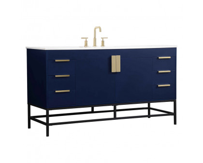 Elegant Bathroom Vanity - Blue (VF48860MBL)