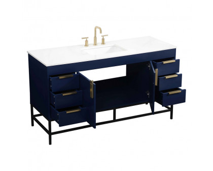 Elegant Bathroom Vanity - Blue (VF48860MBL)