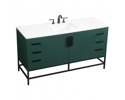 Elegant Bathroom Vanity - Green (VF48860MGN)