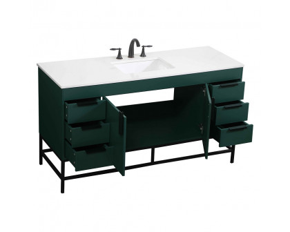 Elegant Bathroom Vanity - Green (VF48860MGN)