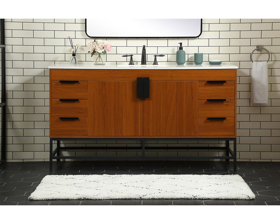 Elegant Bathroom Vanity - Teak (VF48860MTK)