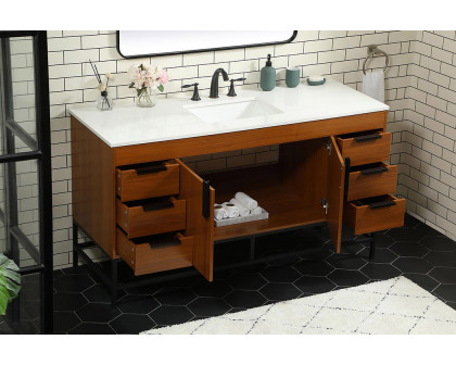 Elegant Bathroom Vanity - Teak (VF48860MTK)