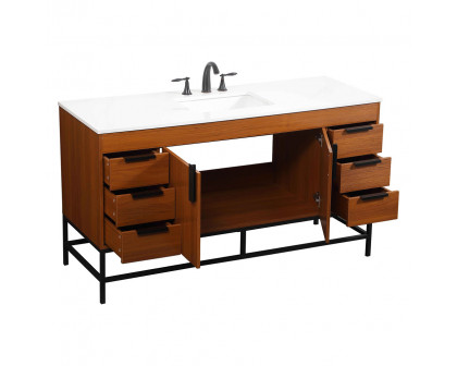 Elegant Bathroom Vanity - Teak (VF48860MTK)