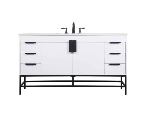 Elegant Bathroom Vanity - White (VF48860MWH)