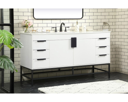 Elegant Bathroom Vanity - White (VF48860MWH)